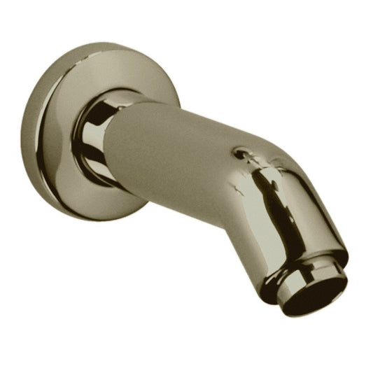 LaToscana Shower Line Brushed Nickel Round Wall-Mounted Brass Tub Spout
