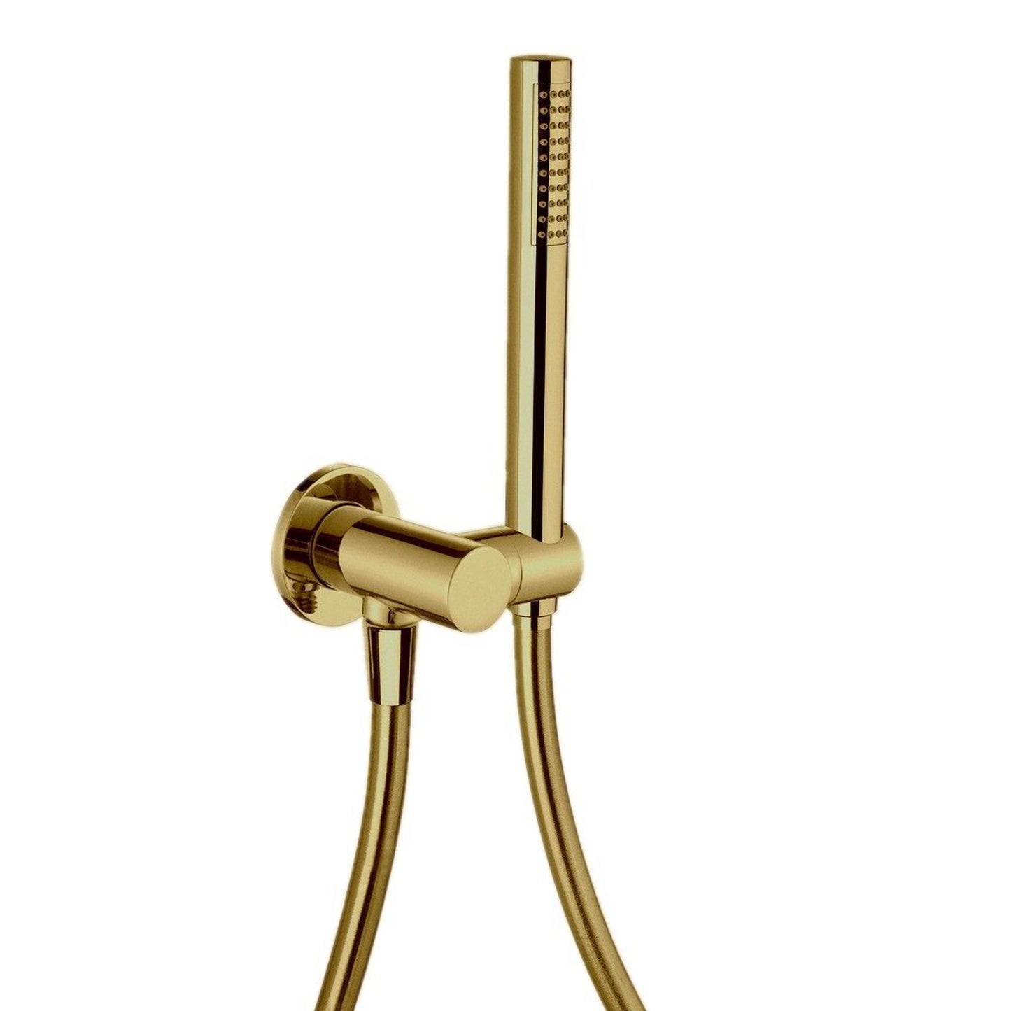 LaToscana Shower Line Matt Gold Wall-Mounted Brass Hand Shower Kit