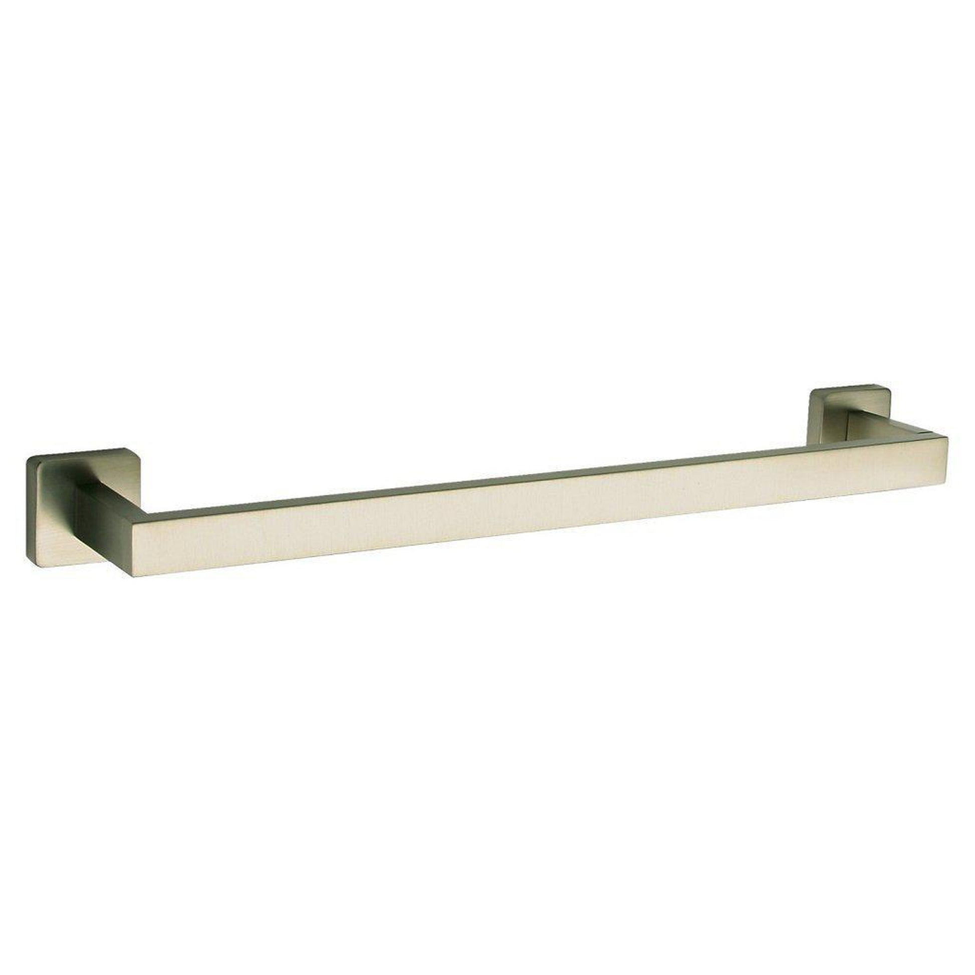 LaToscana Square 18" Brushed Nickel Wall-Mounted Towel Bar