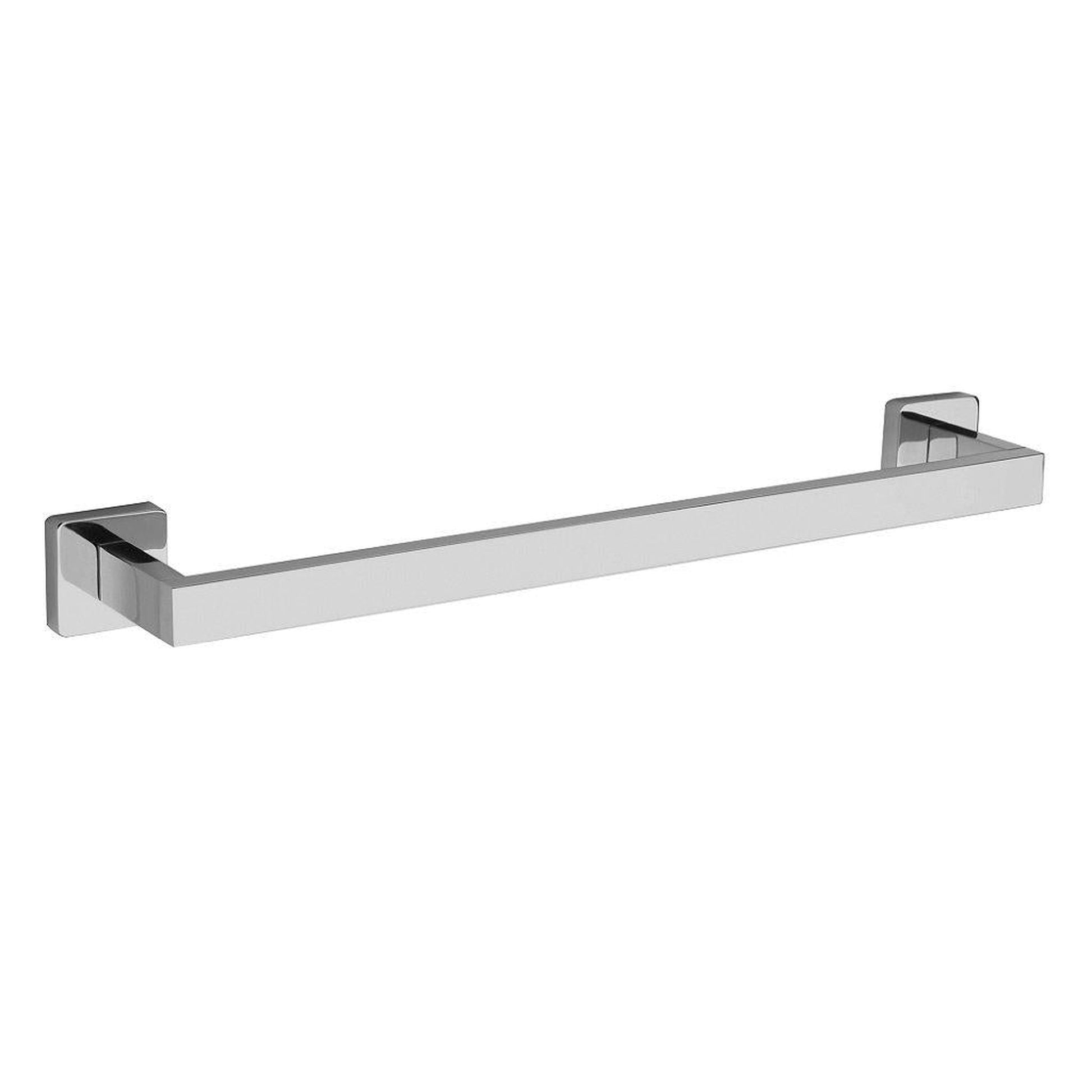 LaToscana Square 18" Chrome Wall-Mounted Towel Bar