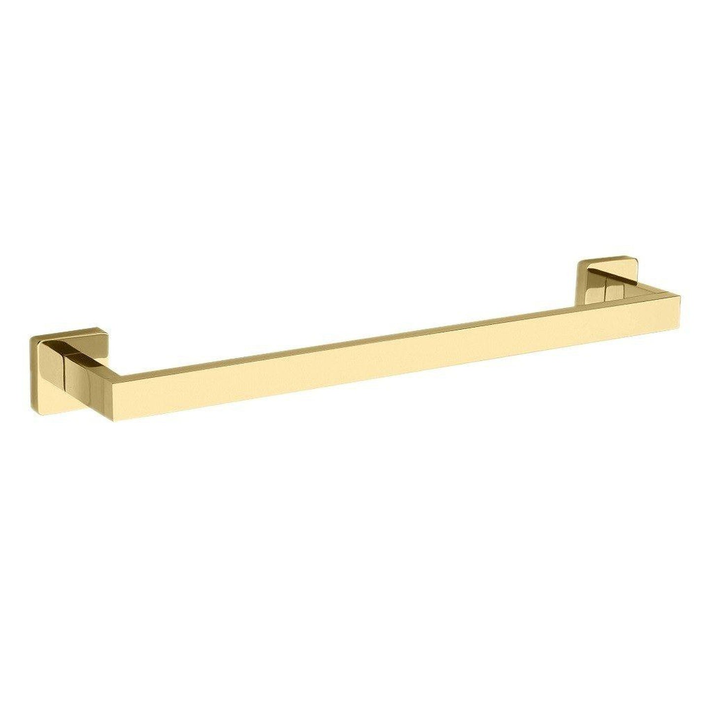 LaToscana Square 18" Matt Gold Wall-Mounted Towel Bar