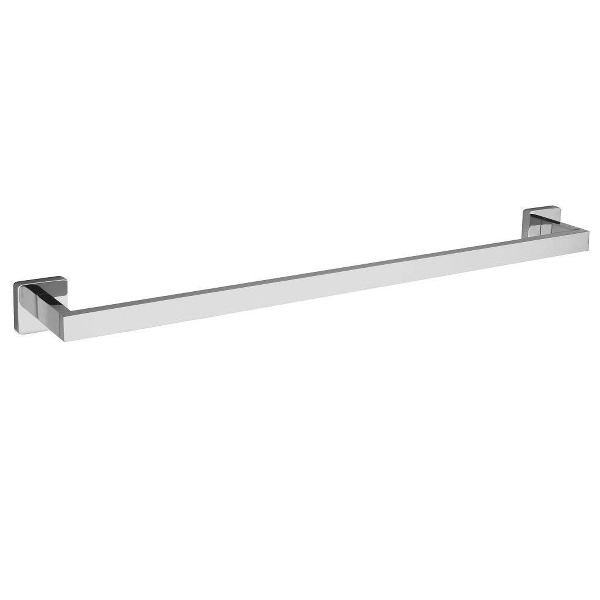 LaToscana Square 24" Chrome Wall-Mounted Towel Bar