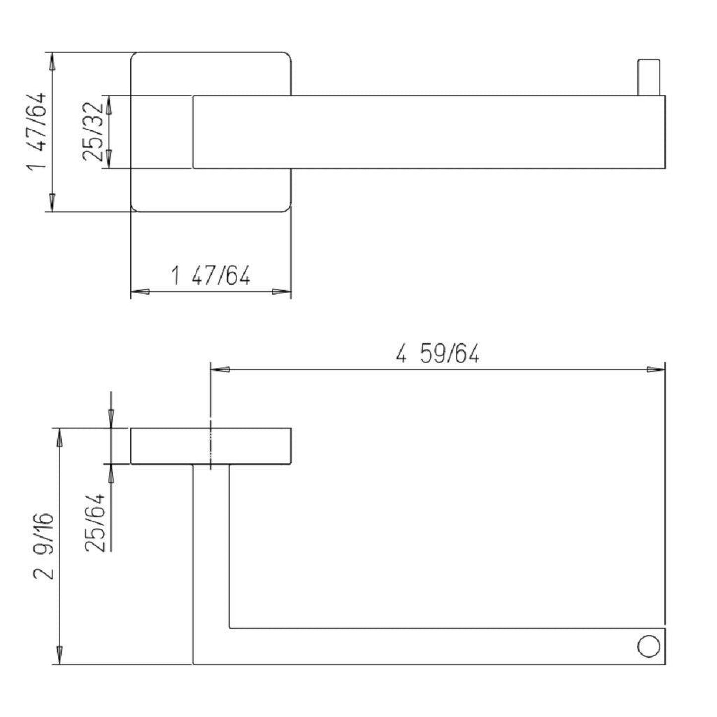 LaToscana Square Brushed Nickel Wall-Mounted Paper Roll Holder