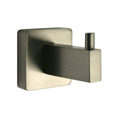 LaToscana Square Brushed Nickel Wall-Mounted Robe Hook