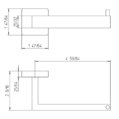 LaToscana Square Chrome Wall-Mounted Paper Roll Holder