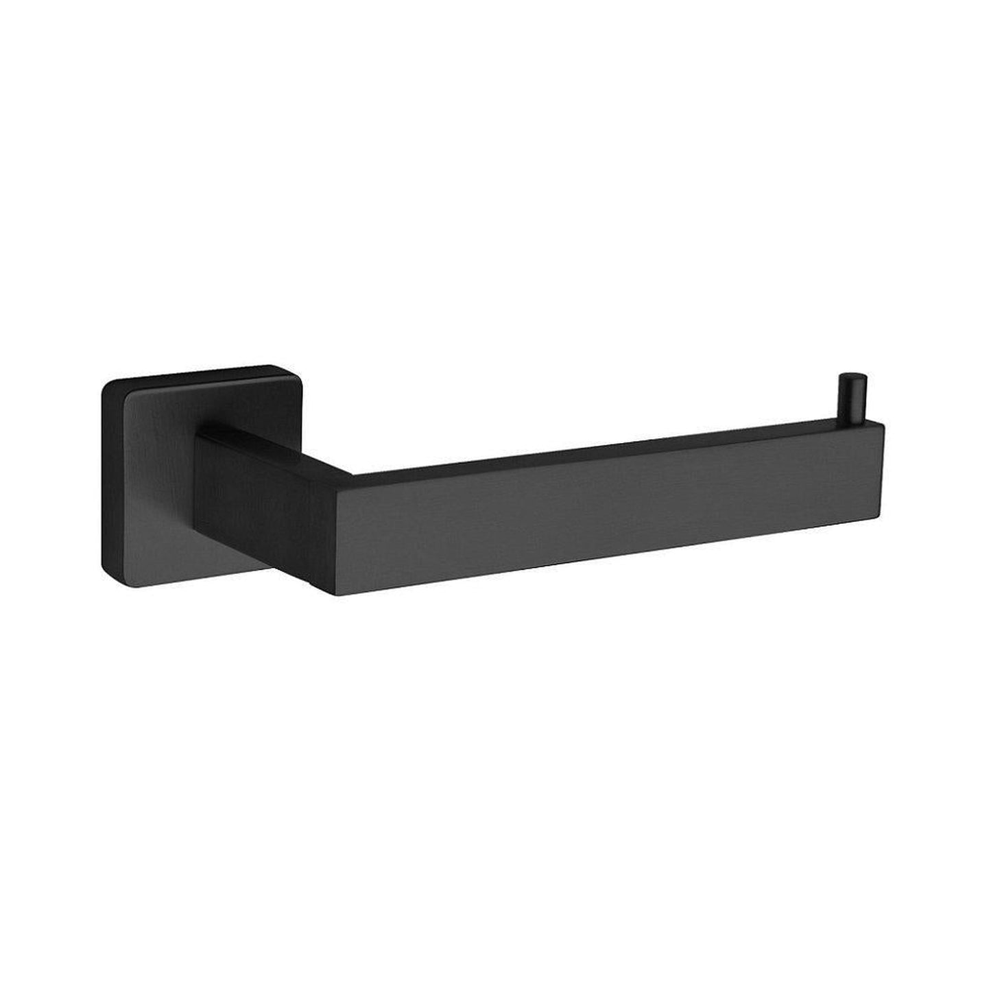 LaToscana Square Matt Black Wall-Mounted Paper Roll Holder
