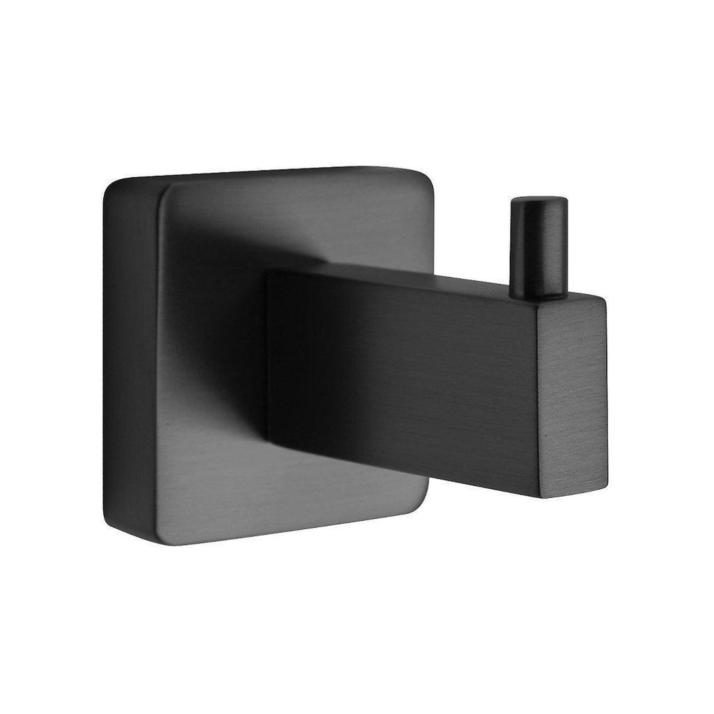 LaToscana Square Matt Black Wall-Mounted Robe Hook