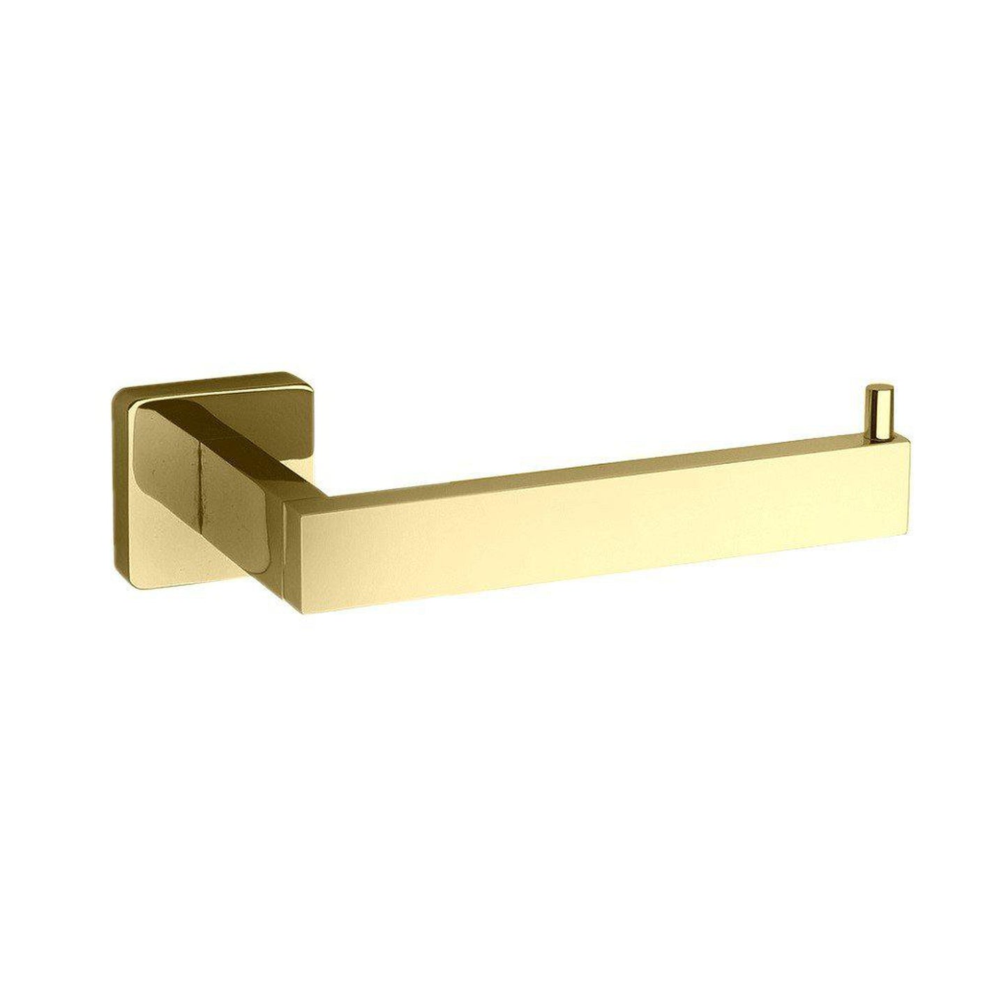 LaToscana Square Matt Gold Wall-Mounted Paper Roll Holder