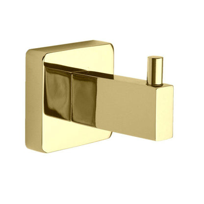 LaToscana Square Matt Gold Wall-Mounted Robe Hook