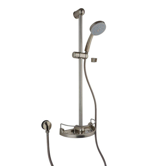 LaToscana Water Harmony 33" Brushed Nickel Wall-Mounted Slide Bar Kit With 2-Function Handheld Shower