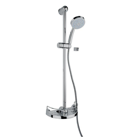 LaToscana Water Harmony 33" Chrome Wall-Mounted Slide Bar Kit With 2-Function Handheld Shower