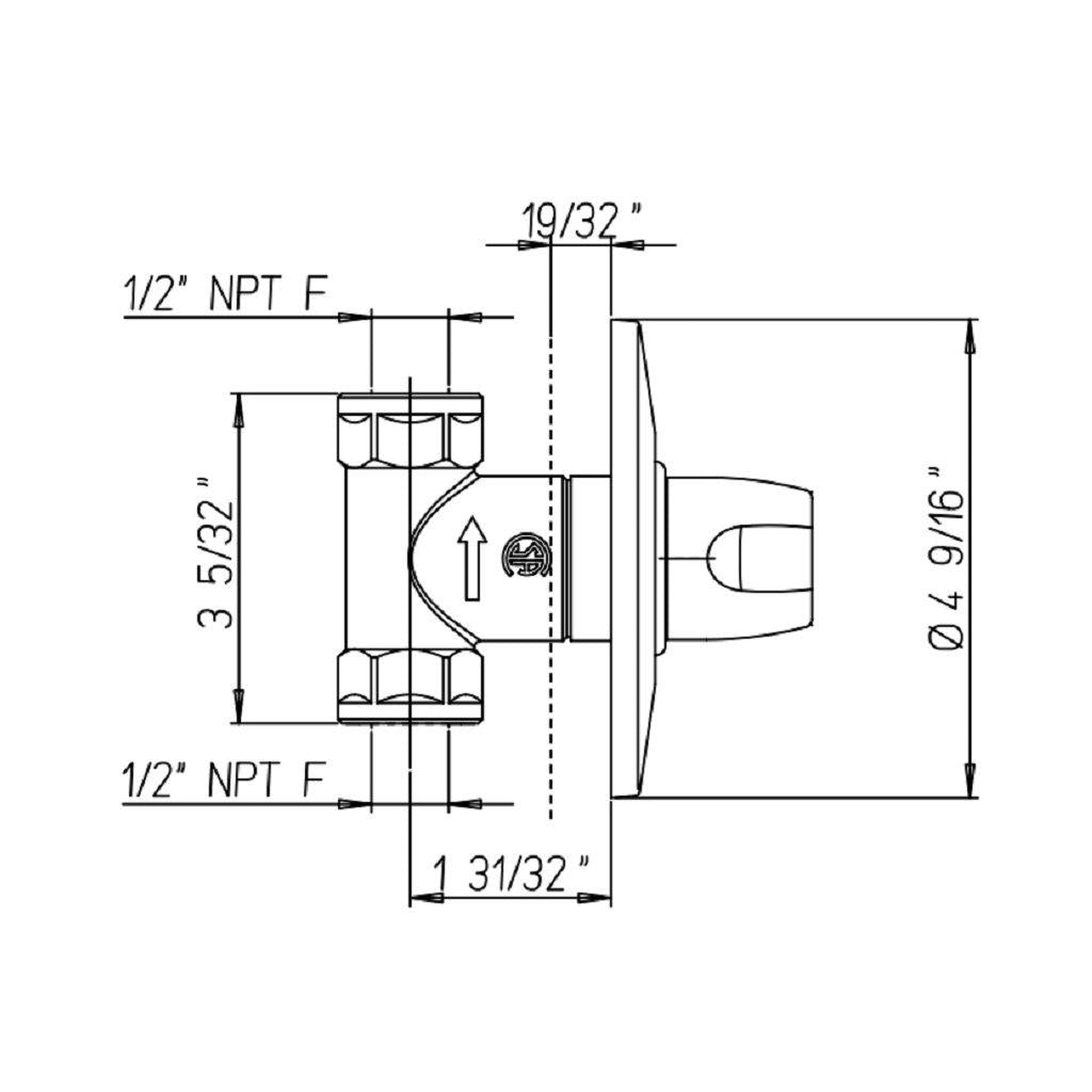 LaToscana Water Harmony Brushed Nickel Volume Control Valve & Trim