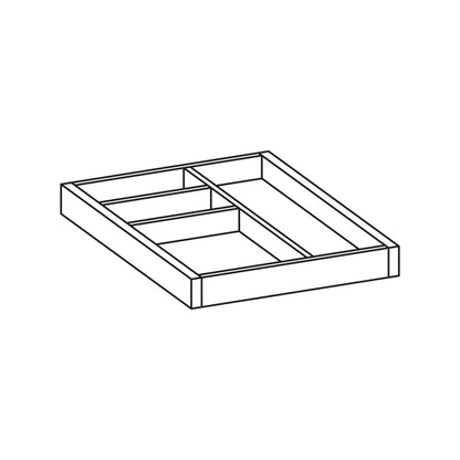 Laufen IlBagnoAlessi 15" x 12" Glossy White Drawer Organizer