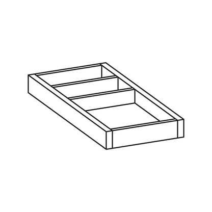 Laufen IlBagnoAlessi 15" x 8" Glossy White Drawer Organizer