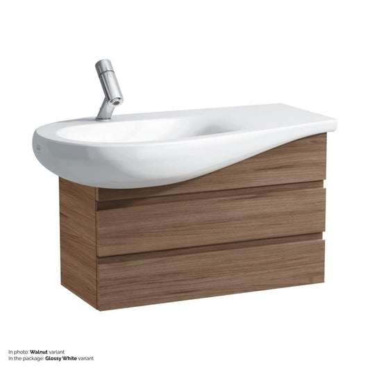 Laufen IlBagnoAlessi 29" 2-Drawer Glossy White Vanity for IlBagnoAlessi Bathroom Sink Model: H814975