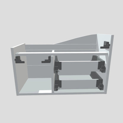 Laufen IlBagnoAlessi 29" 2-Drawer Walnut Vanity for IlBagnoAlessi Bathroom Sink Model: H814976