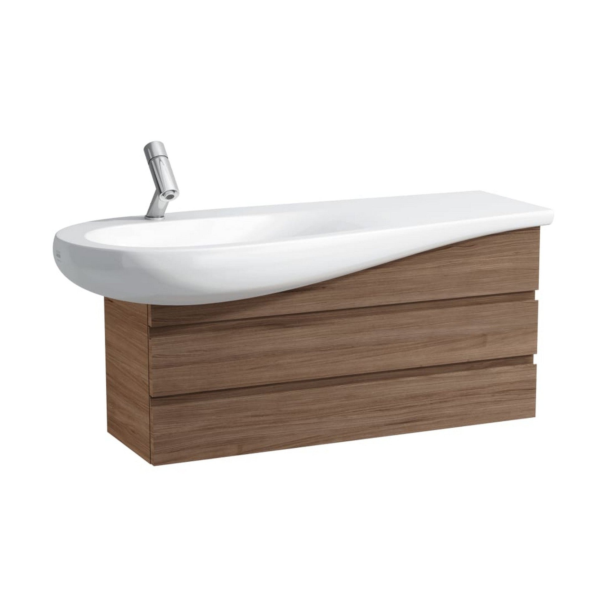 Laufen IlBagnoAlessi 39" 2-Drawer Walnut Vanity for IlBagnoAlessi Bathroom Sink Model: H814973
