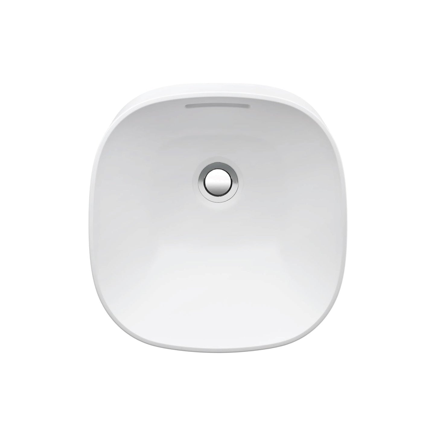 Laufen Ino 14" x 14" Square White Ceramic Drop-in Bathroom Sink With Overflow Slot