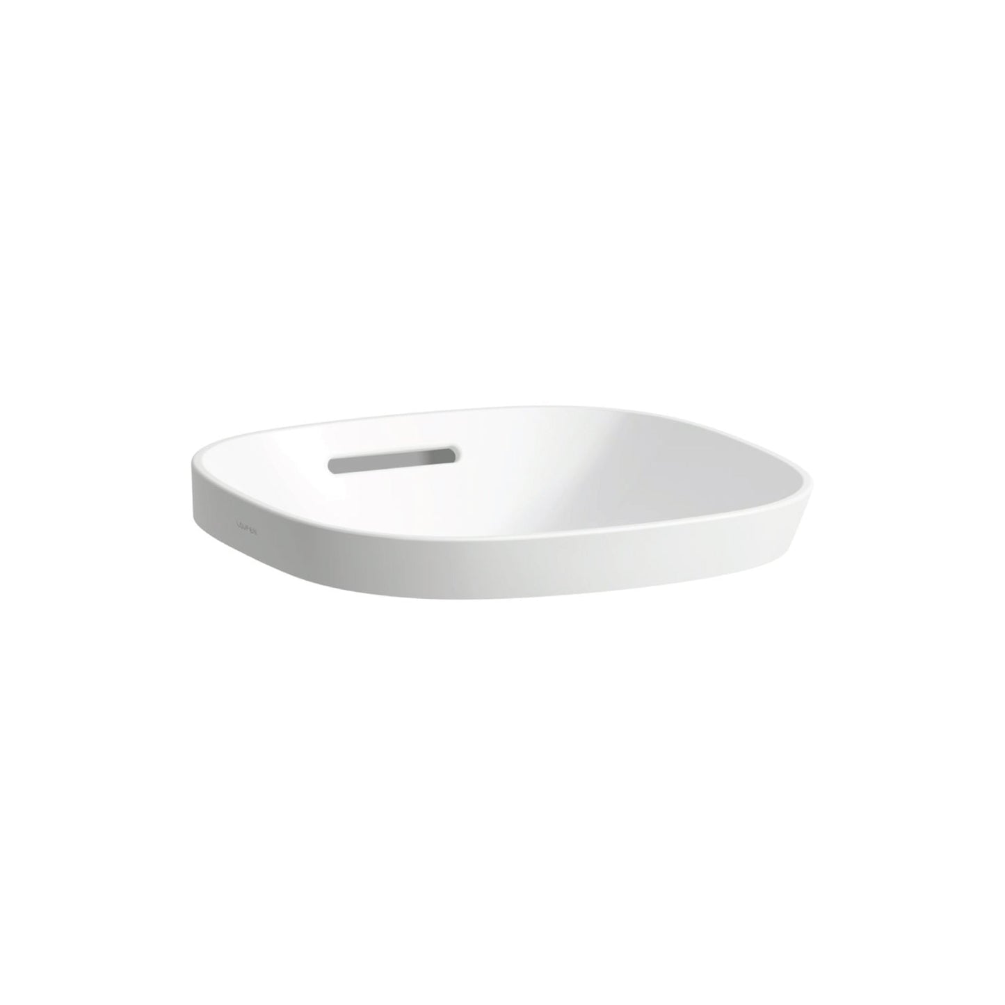 Laufen Ino 14" x 14" Square White Ceramic Drop-in Bathroom Sink With Overflow Slot