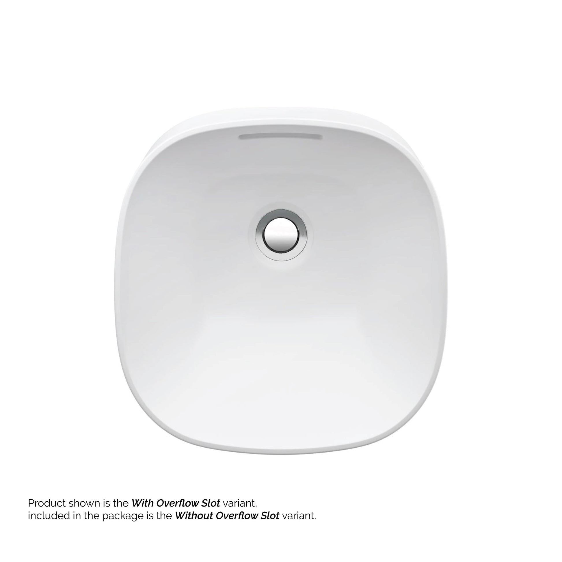 Laufen Ino 14" x 14" Square White Ceramic Drop-in Bathroom Sink Without Overflow Slot