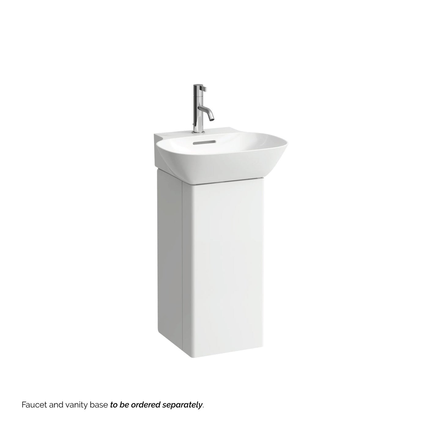 Laufen Ino 18" x 16" Rectangular Matte White Wall-Mounted Bathroom Sink With Faucet Hole