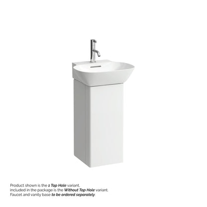 Laufen Ino 18" x 16" Rectangular Matte White Wall-Mounted Bathroom Sink Without Faucet Hole