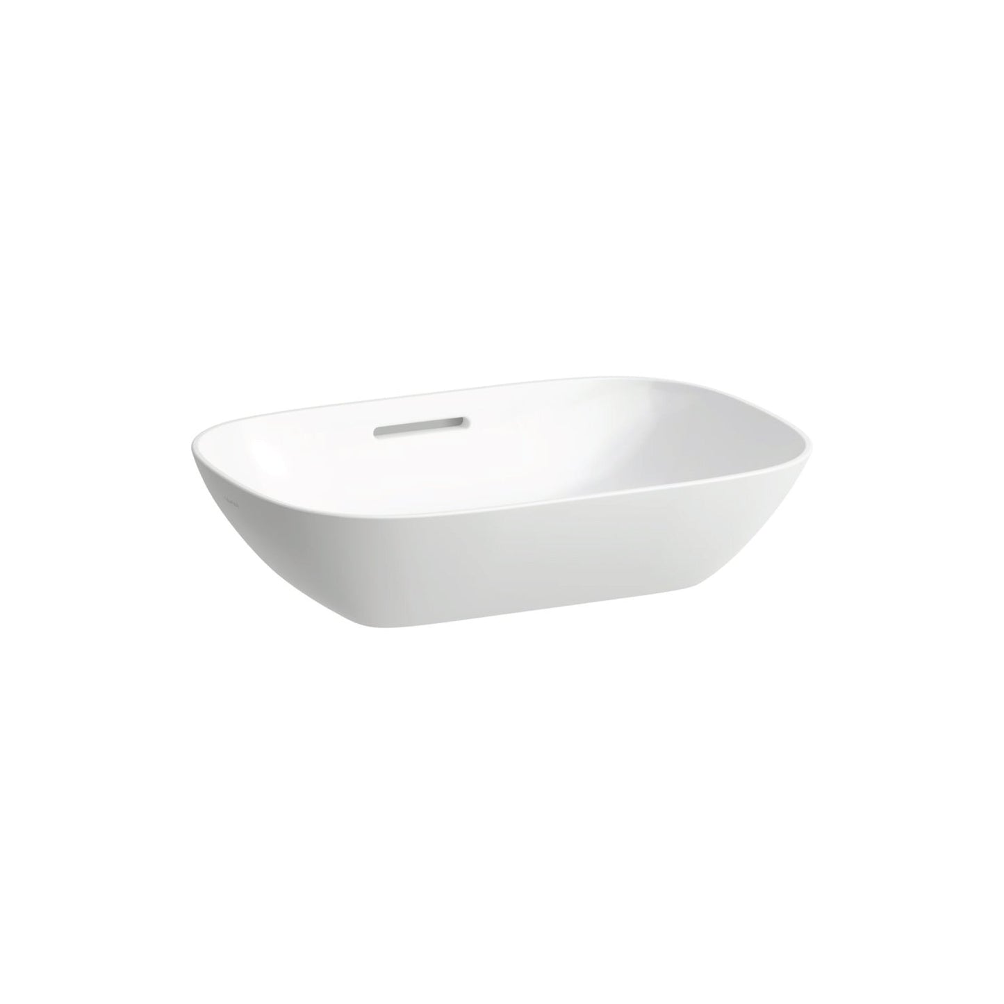 Laufen Ino 20" x 14" Rectangular Matte White Ceramic Vessel Bathroom Sink With Overflow Slot