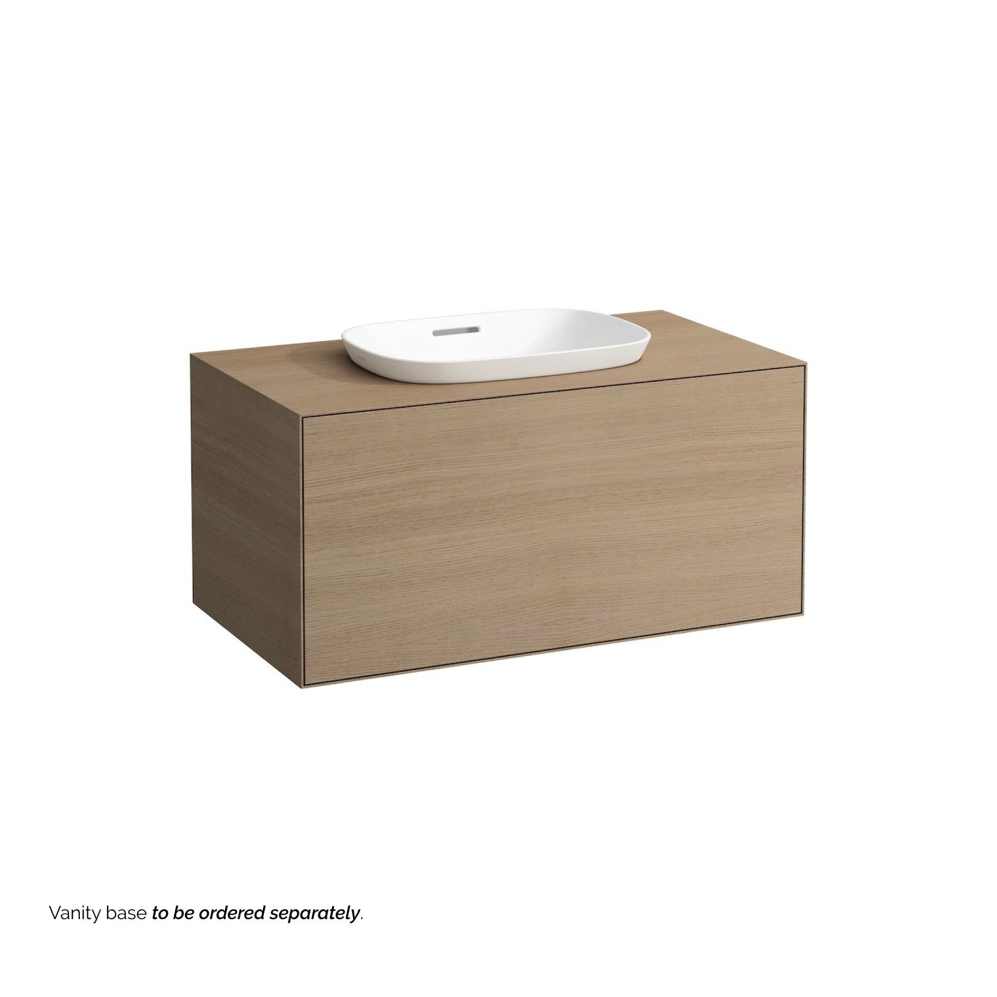 Laufen Ino 20" x 15" Rectangular Matte White Ceramic Drop-in Bathroom Sink With Overflow Slot