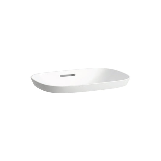 Laufen Ino 20" x 15" Rectangular Matte White Ceramic Drop-in Bathroom Sink With Overflow Slot