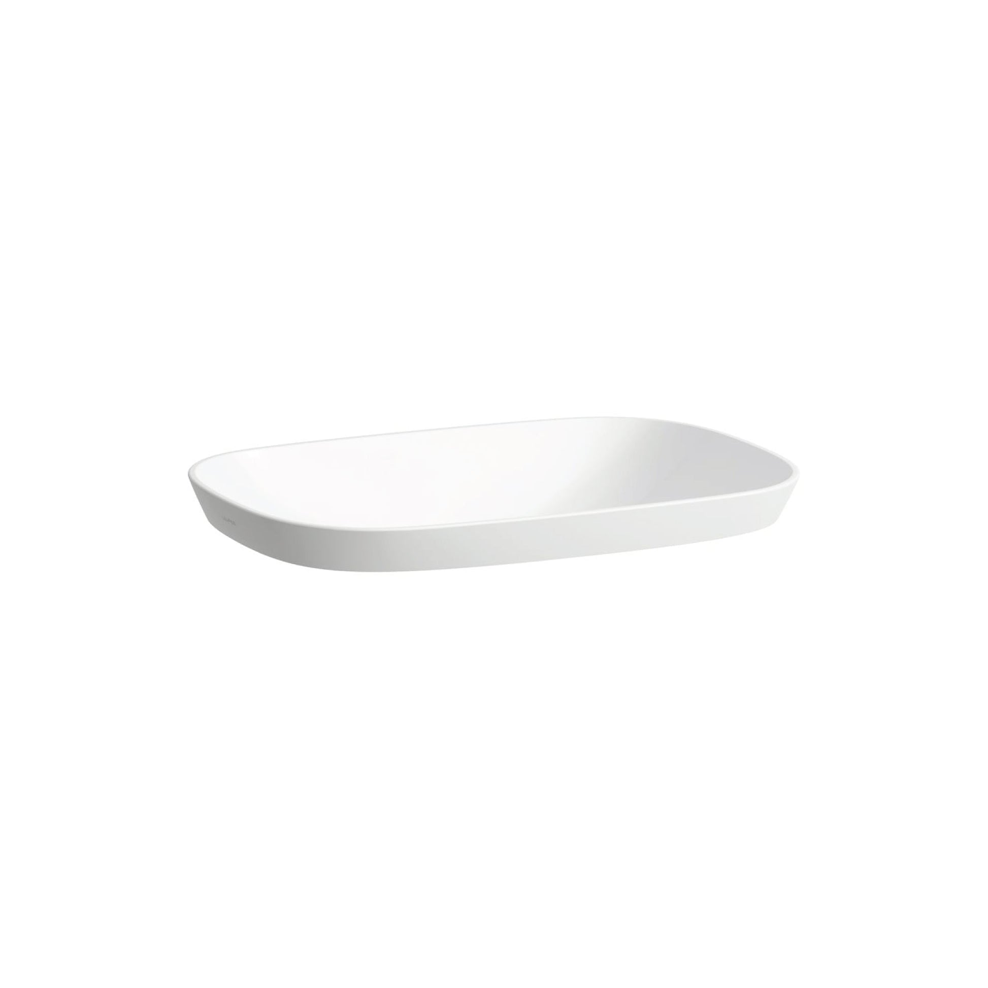 Laufen Ino 20" x 15" Rectangular White Ceramic Drop-in Bathroom Sink Without Overflow Slot