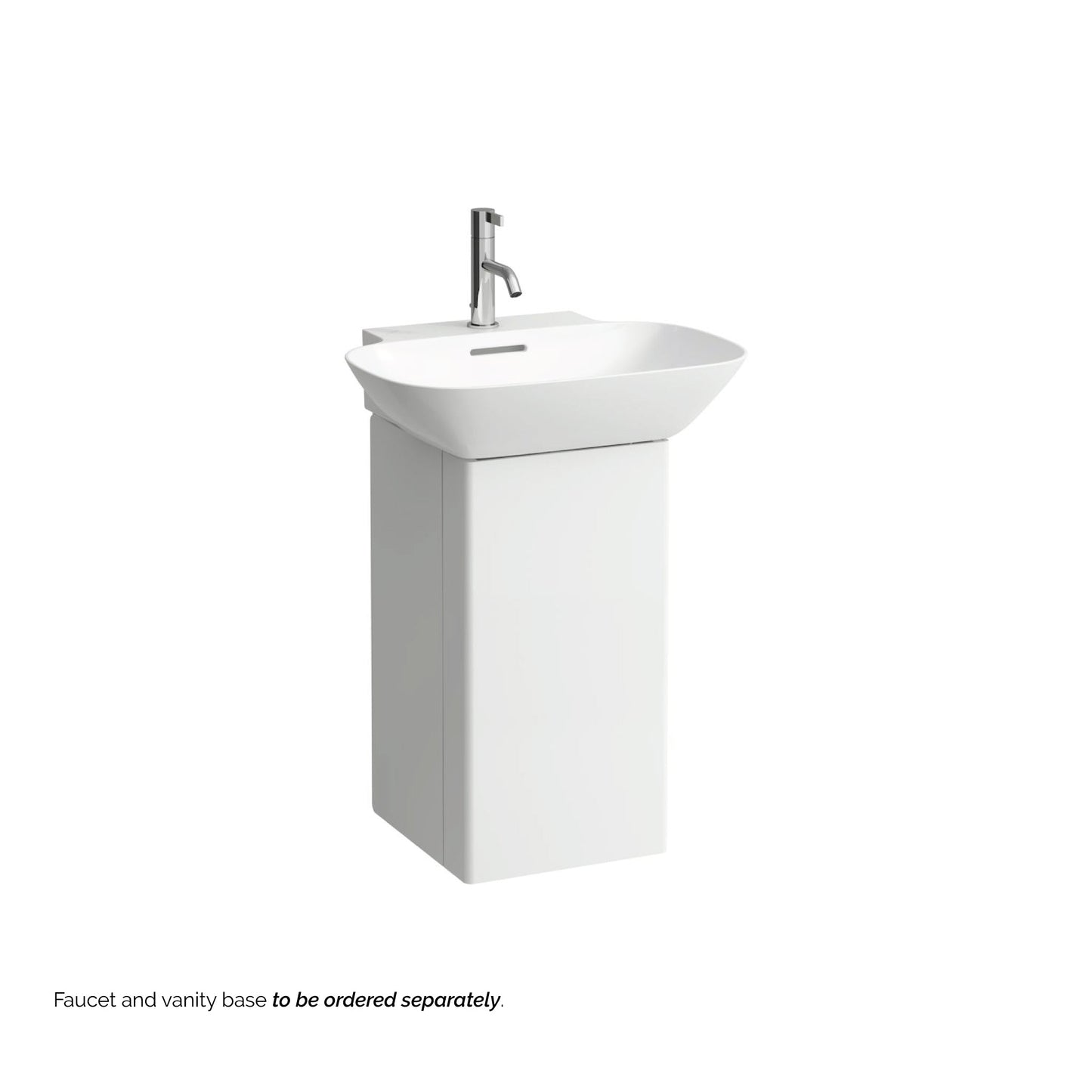 Laufen Ino 22" x 18" Rectangular Matte White Wall-Mounted Bathroom Sink With Faucet Hole