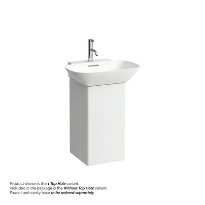 Laufen Ino 22" x 18" Rectangular Matte White Wall-Mounted Bathroom Sink Without Faucet Hole