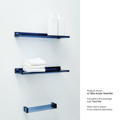 Laufen Kartell 12" Blue Acrylic Towel Bar