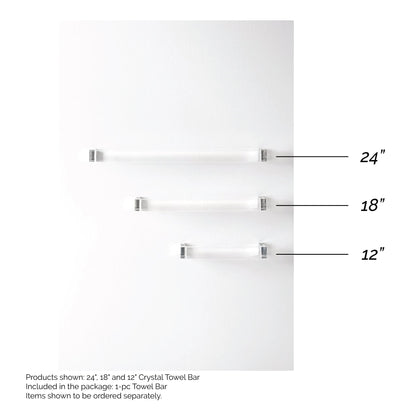 Laufen Kartell 12" Crystal Acrylic Towel Bar