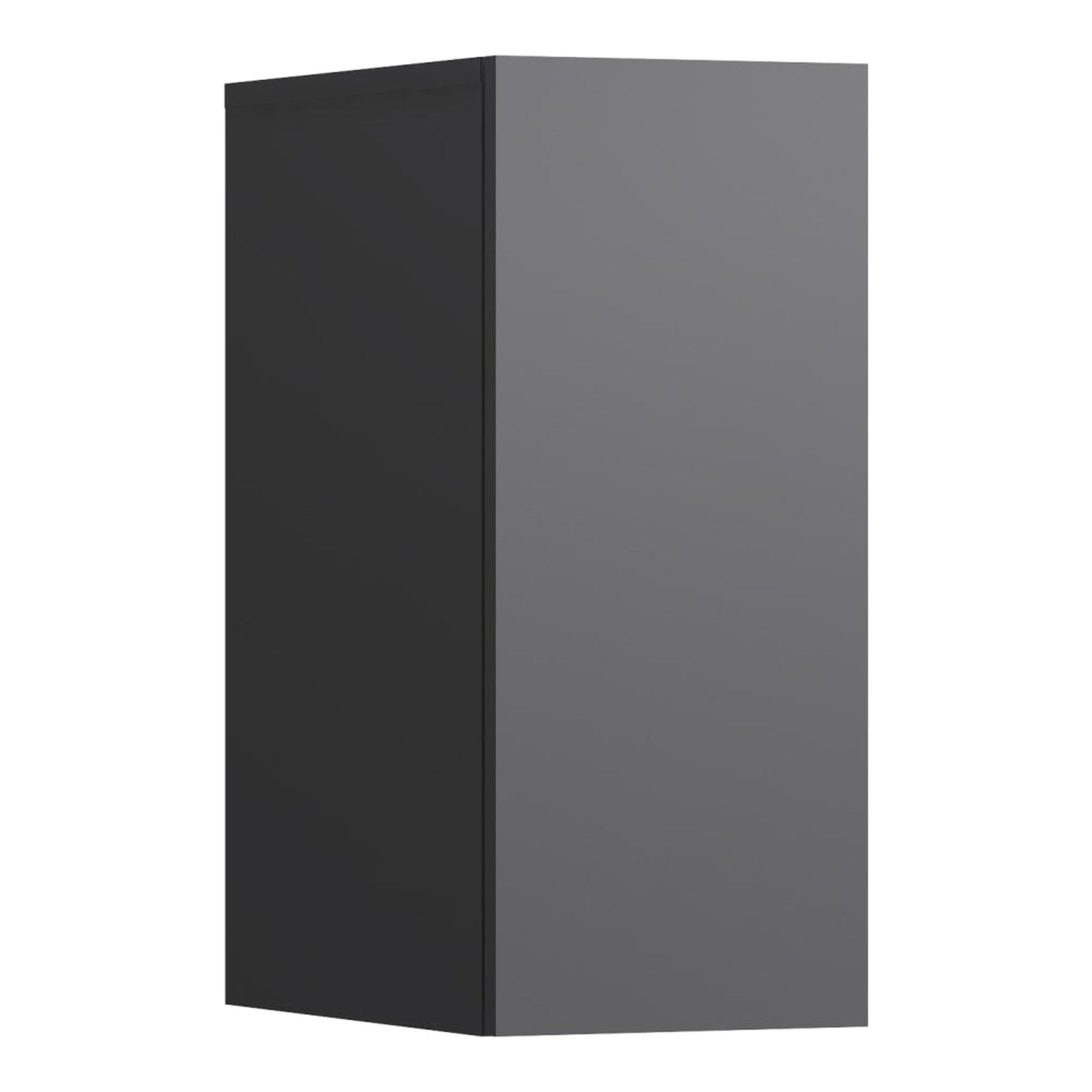 Laufen Kartell 12" x 28" 1-Door Right-Hinged Slate Gray Cabinet With 1 Fixed Wooden Shelf