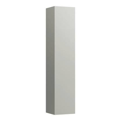 Laufen Kartell 14" x 65" 1-Door Left-Hinged Pebble Gray Wall-Mounted Tall Cabinet With 4 Fixed Glass Shelves