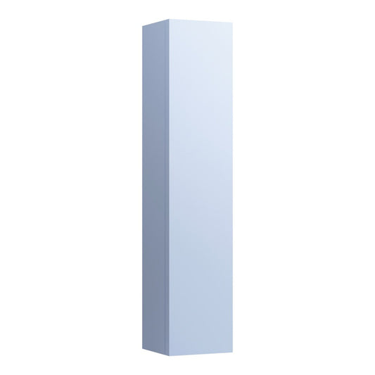 Laufen Kartell 14" x 65" 1-Door Right-Hinged Gray Blue Wall-Mounted Tall Cabinet With 4 Fixed Glass Shelves