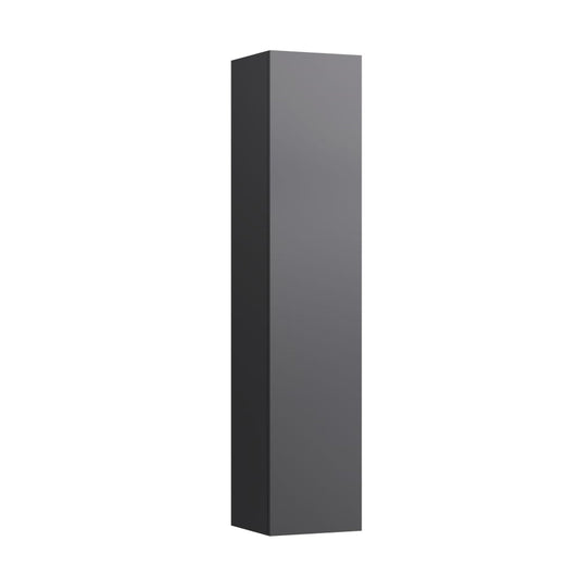 Laufen Kartell 14" x 65" 1-Door Right-Hinged Slate Gray Wall-Mounted Tall Cabinet With 4 Fixed Glass Shelves