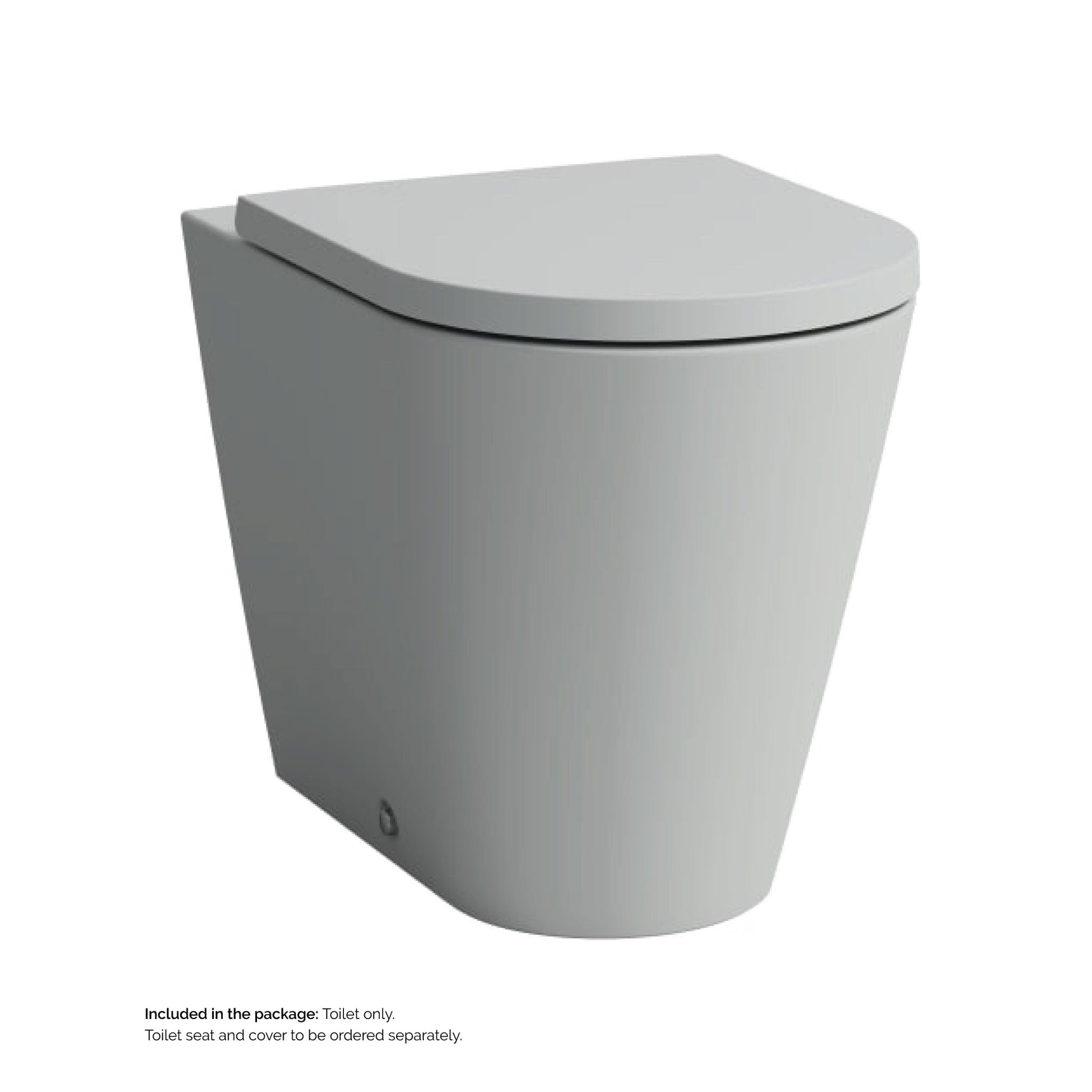 Laufen Kartell 15" x 17" Matte Gray Dual-Flush Washdown Floor-Mounted Toilet