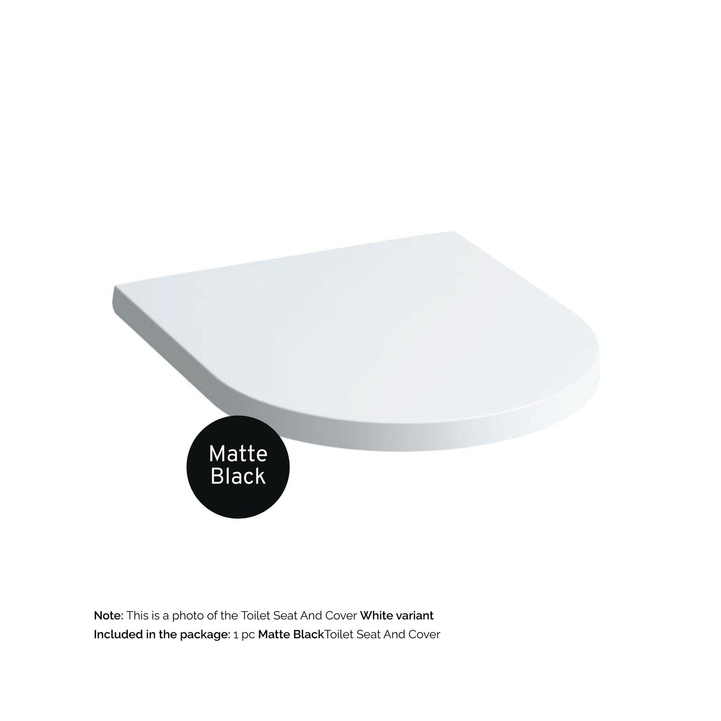Laufen Kartell 15" x 18" Matte Black Toilet Seat and Cover With Soft-Close System