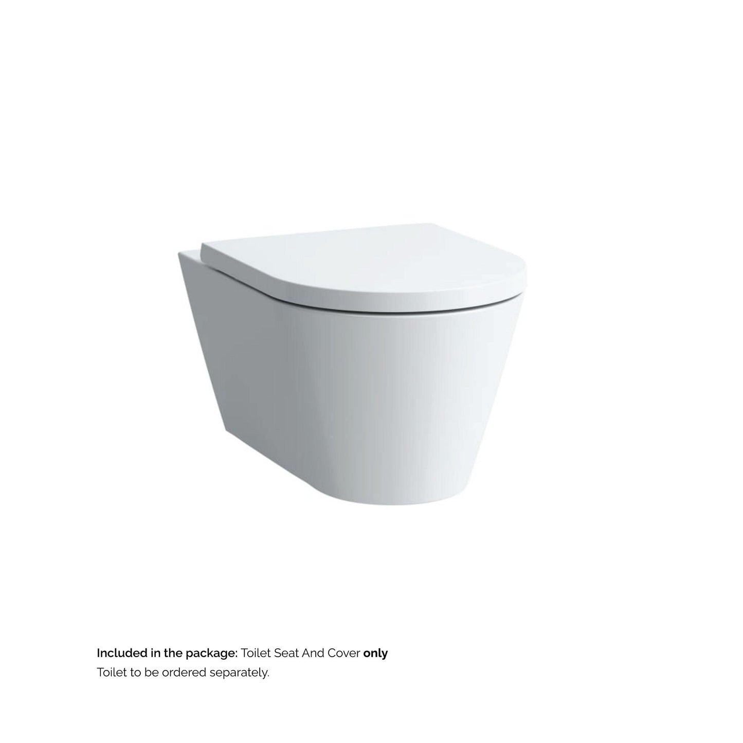 Laufen Kartell 15" x 18" White Toilet Seat and Cover With Soft-Close System