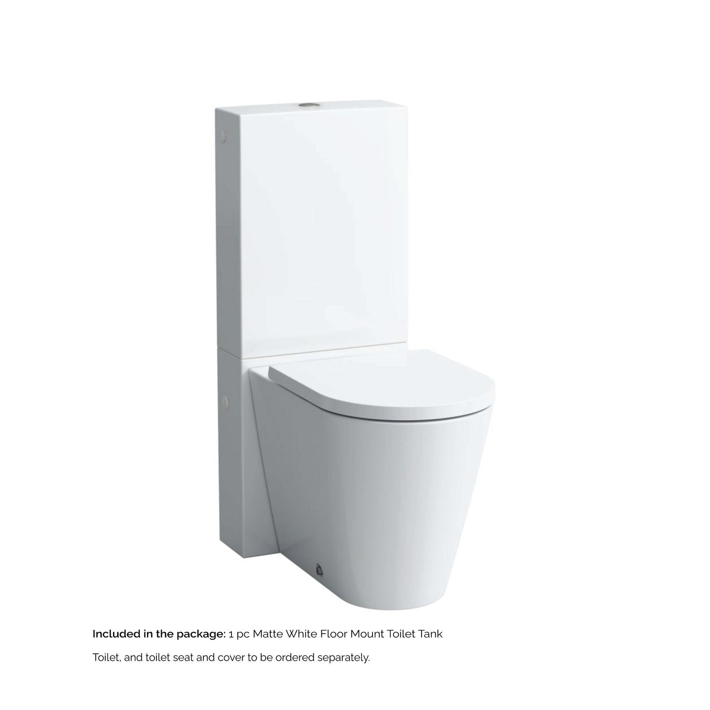 Laufen Kartell 16" x 39" Matte White Dual Flush Floor-Mounted Toilet Tank