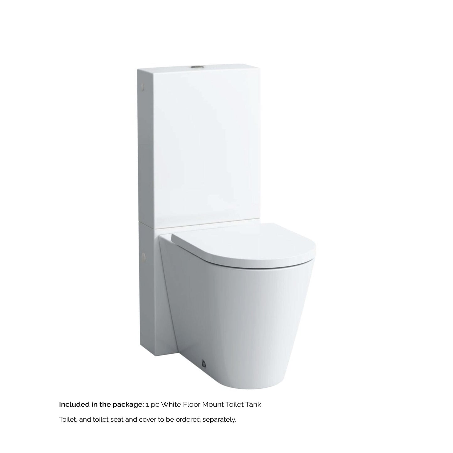 Laufen Kartell 16" x 39" White Dual Flush Floor-Mounted Toilet Tank