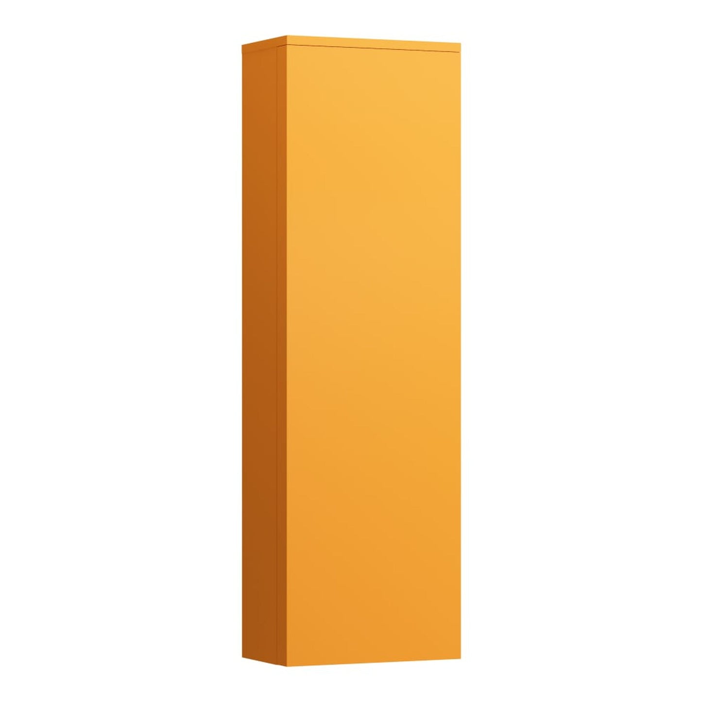 Laufen Kartell 16" x 51" 1-Door Left-Hinged Ochre Brown Wall-Mounted Tall Cabinet With 4 Fixed Glass Shelves