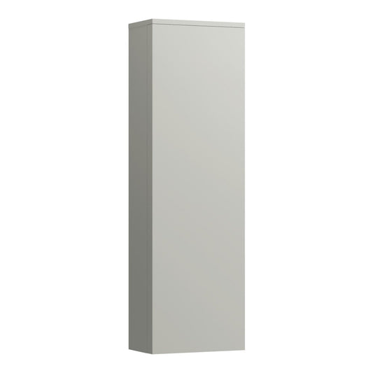 Laufen Kartell 16" x 51" 1-Door Left-Hinged Pebble Gray Wall-Mounted Tall Cabinet With 4 Fixed Glass Shelves