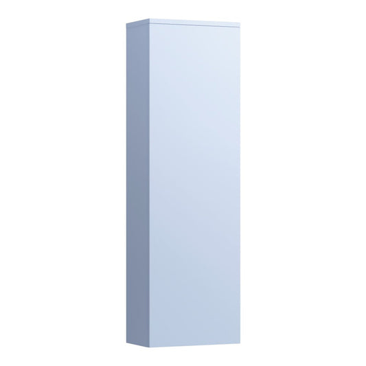 Laufen Kartell 16" x 51" 1-Door Right-Hinged Gray Blue Wall-Mounted Tall Cabinet With 4 Fixed Glass Shelves