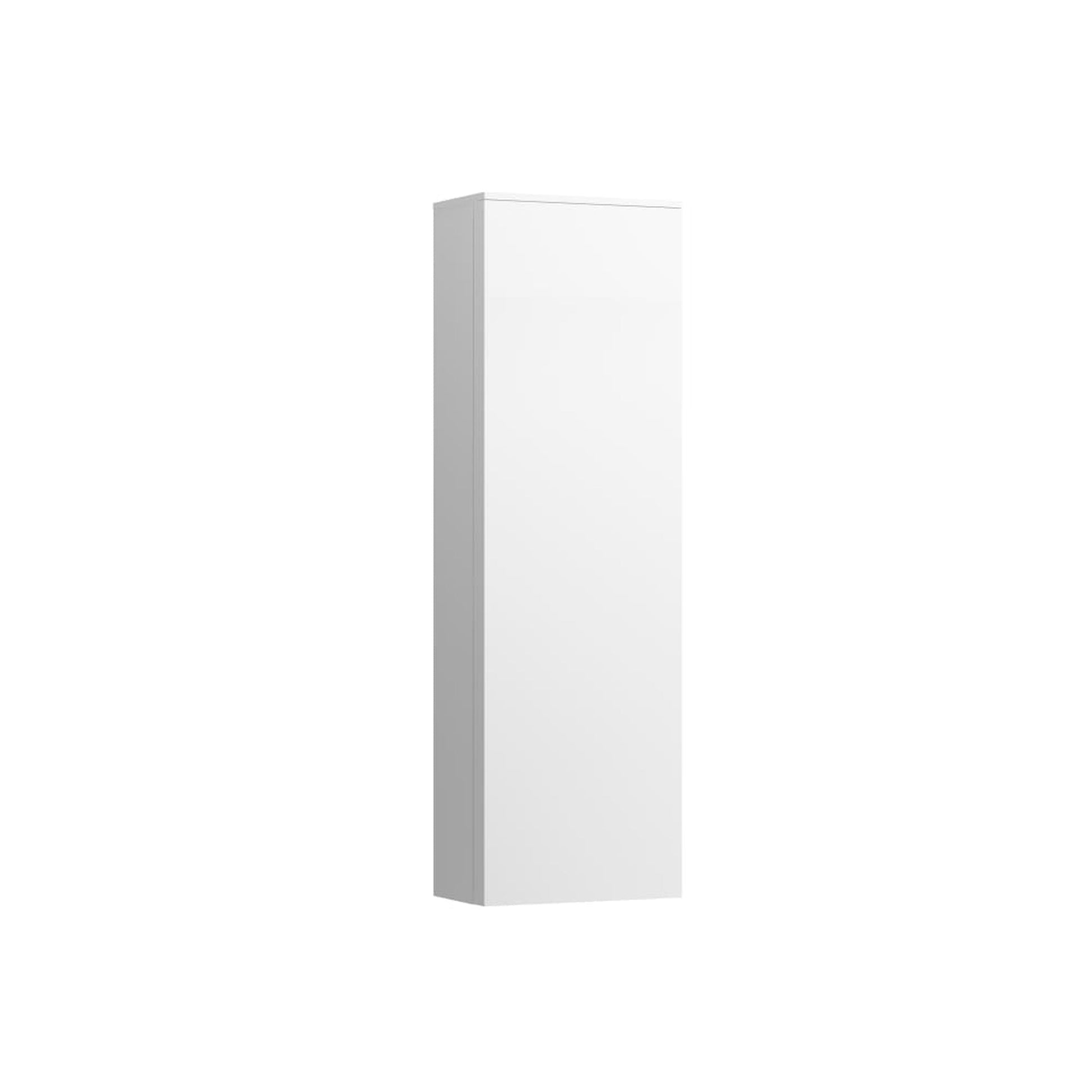 Laufen Kartell 16" x 51" 1-Door Right-Hinged White Wall-Mounted Tall Cabinet With 4 Fixed Glass Shelves