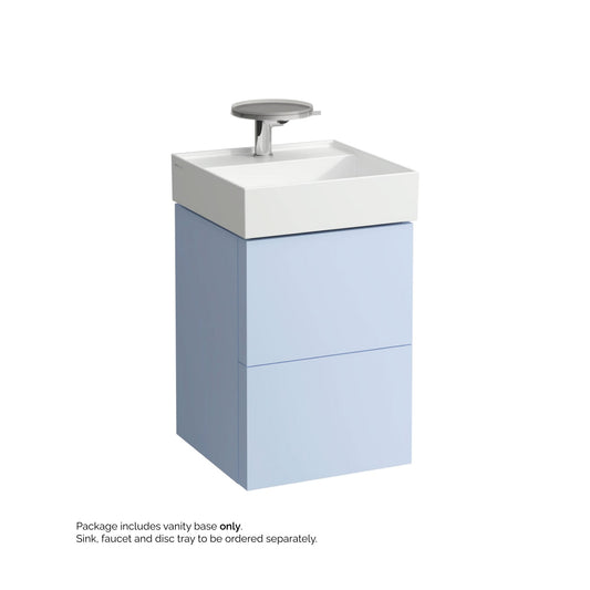 Laufen Kartell 17" 2-Drawer Gray Blue Wall-Mounted Vanity With Drawer Organizer