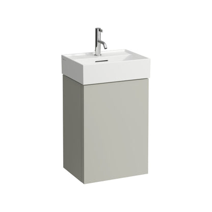 Laufen Kartell 18" x 13" Matte Gray Wall-Mounted Bathroom Sink With Faucet Hole