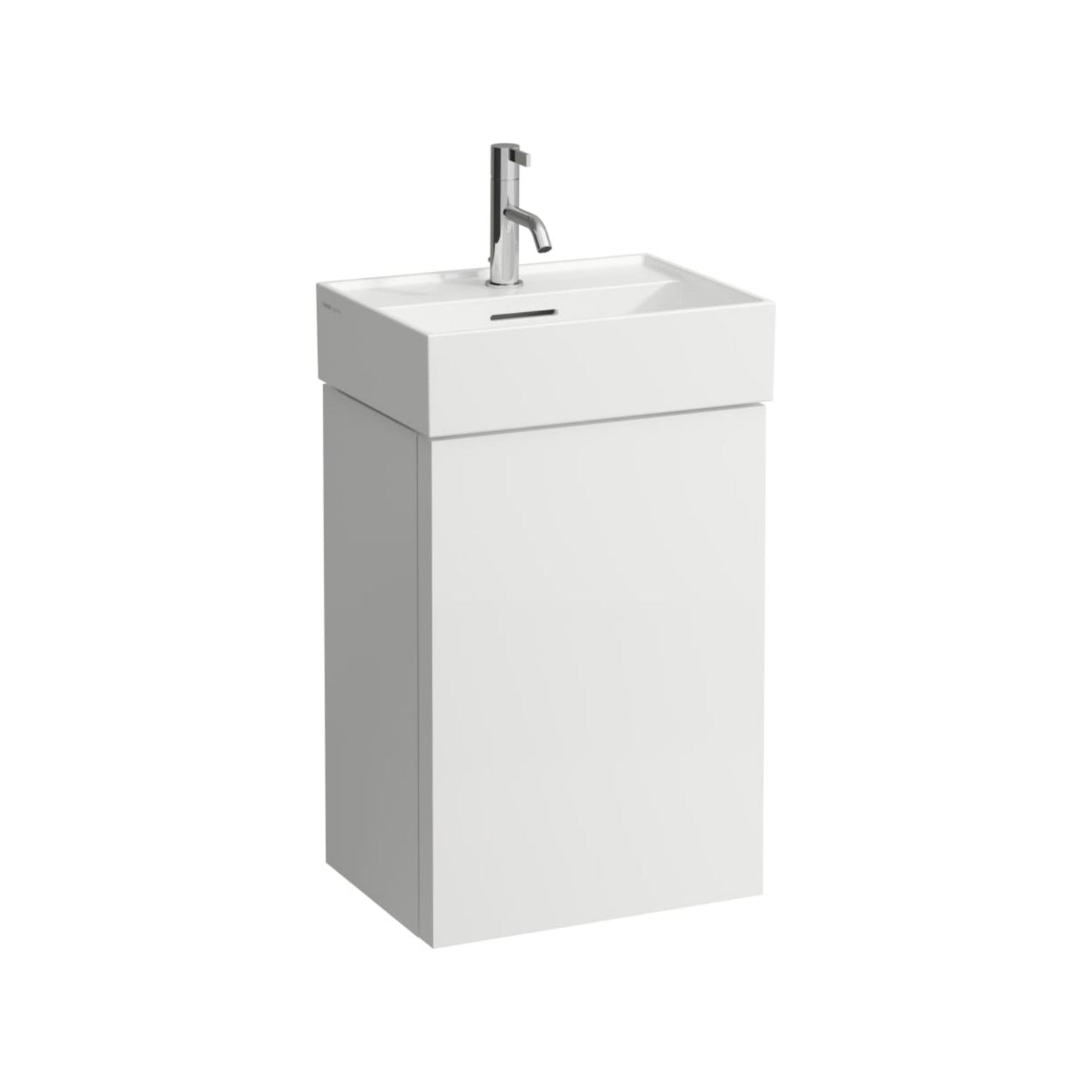 Laufen Kartell 18" x 13" Matte Gray Wall-Mounted Bathroom Sink Without Faucet Hole